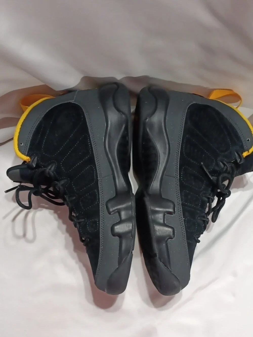 Jordan Black and Yellow High-Top Basketball Sneakers